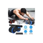 "Automatic Rebound AB Roller Wheel with Kneel Pad, Phone Holder for Home Gym - Abdominal Exerciser"Grey - Image 3