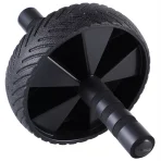 Compact Exercise Fitness Abdominal Core Building Workout Single Non Slip Ab Roller Wheel Equipment with Handles for Home Gym and Toning
