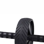 Compact Exercise Fitness Abdominal Core Building Workout Single Non Slip Ab Roller Wheel Equipment with Handles for Home Gym and Toning - Image 3