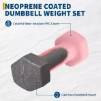 Dumbbell Weights Set for Home Gym, PVC Coated Dumbbell Hand Weights - Image 2