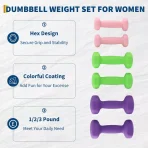 Dumbbell Weights Set for Home Gym, PVC Coated Dumbbell Hand Weights - Image 3