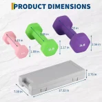 Dumbbell Weights Set for Home Gym, PVC Coated Dumbbell Hand Weights - Image 4